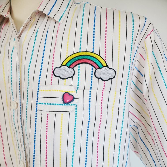 Refashioned Rainbow Blouse (M/L) - Picture 3 of 7